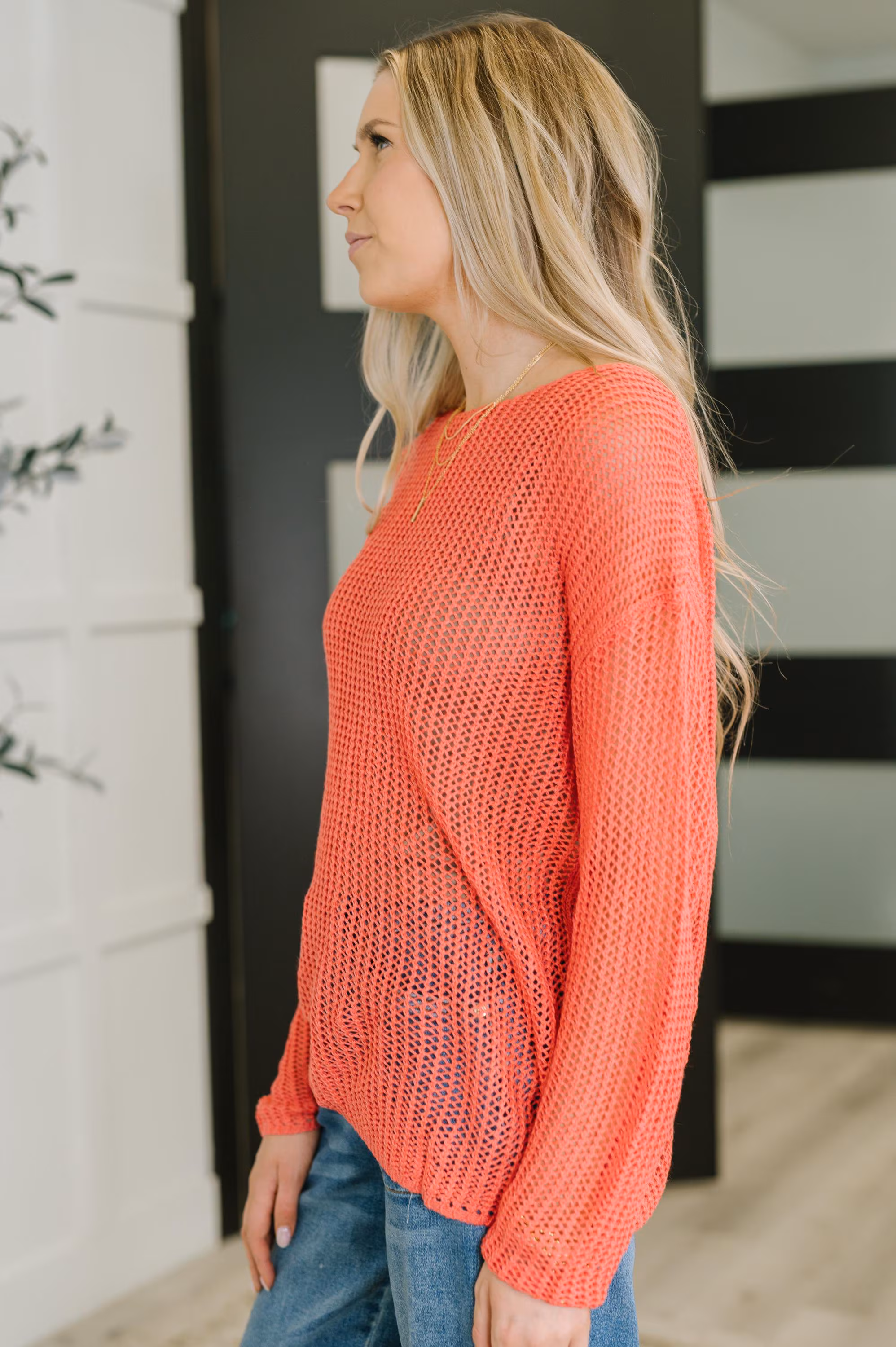 Pumpkin Spice Loose Knit Sweater — view 4