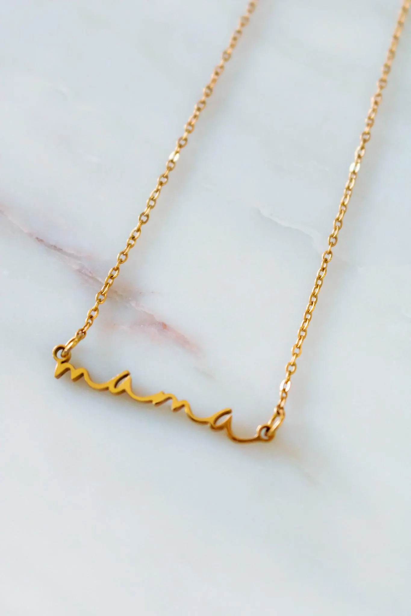 18K Gold Gift for My Mama Necklace — view 5