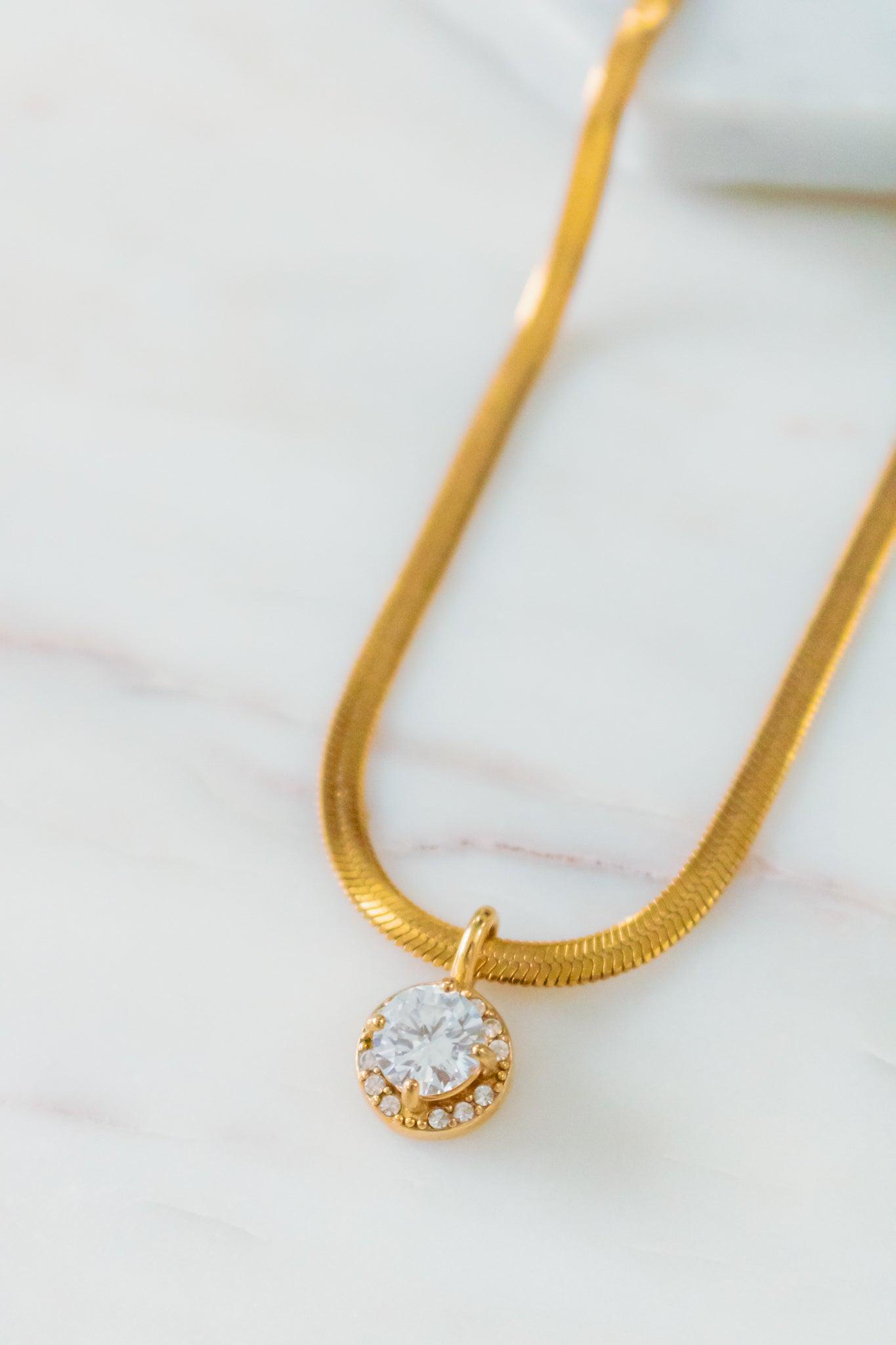 A Little Sparkle 18K Gold Plated Necklace in Gem Gift for — view 9