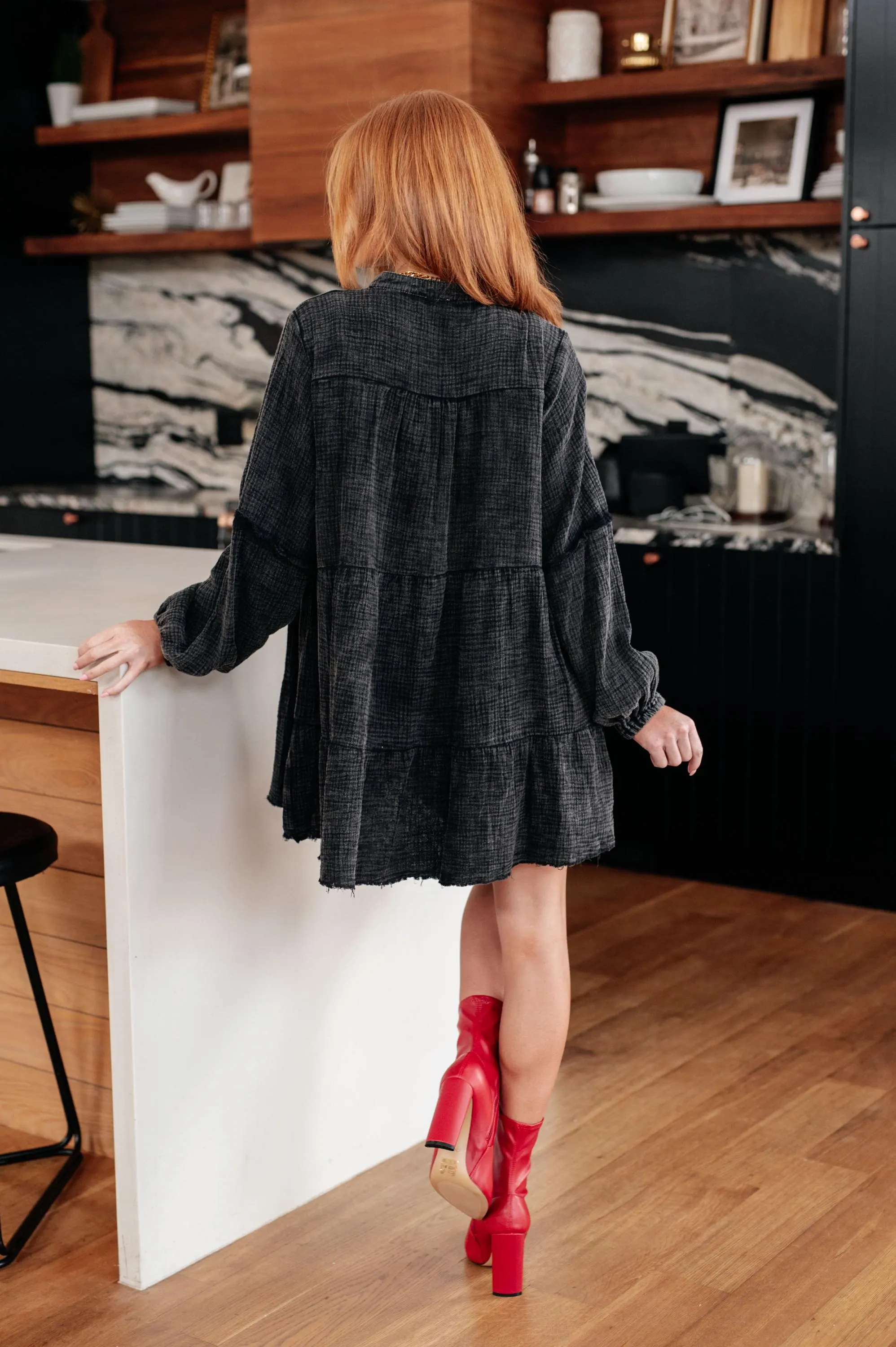 Autumn Darling Mineral Wash Cotton Dress — view 13