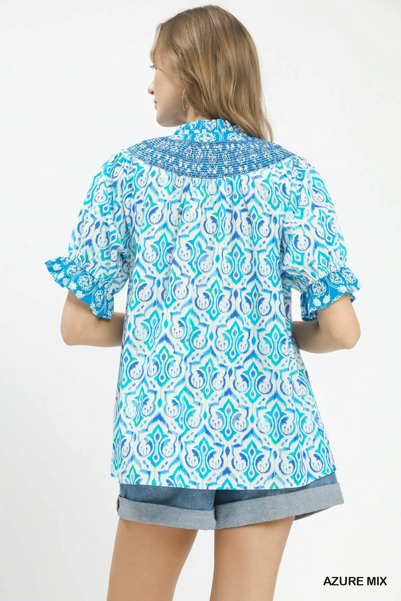 A Day in the Life Smocked Cotton Top — view 3