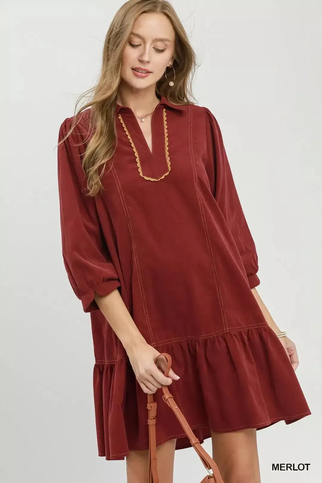 Apple Cider Vinegar Corduroy Dress
