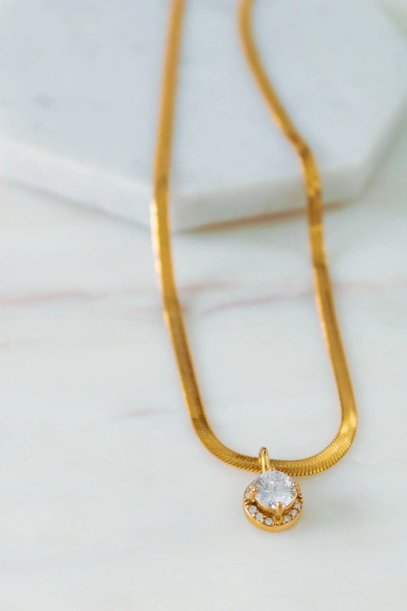 A Little Sparkle 18K Gold Plated Necklace in Gem Gift for — view 10