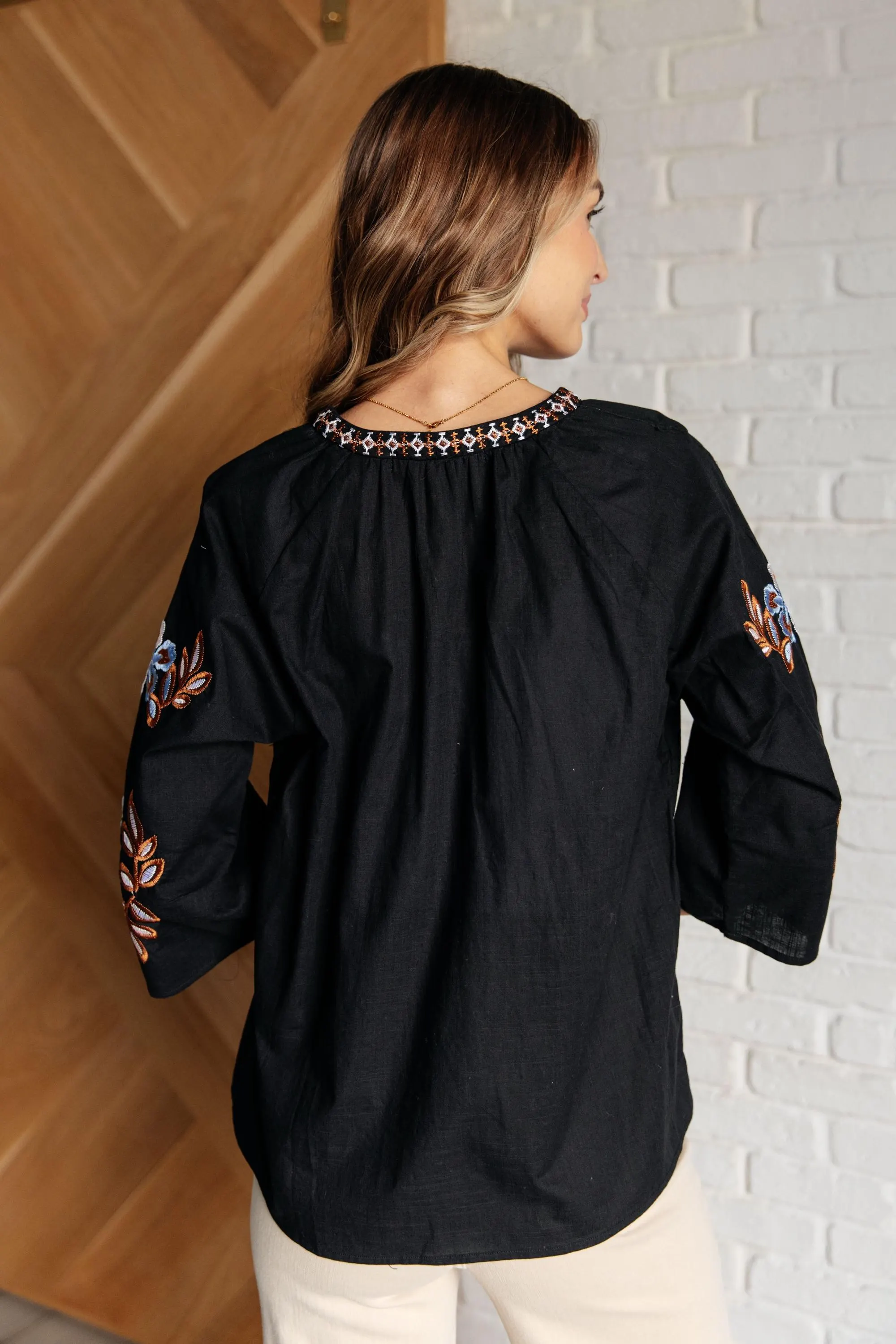 All in Me Embroidered Cotton Blouse — view 10