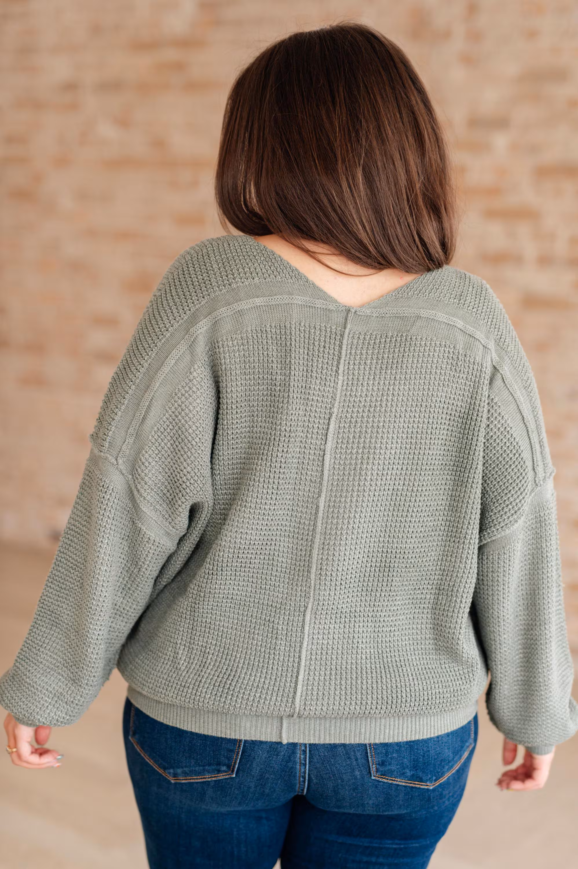 Sweater Weather Top Magi Lune V-neck Sweater — view 9