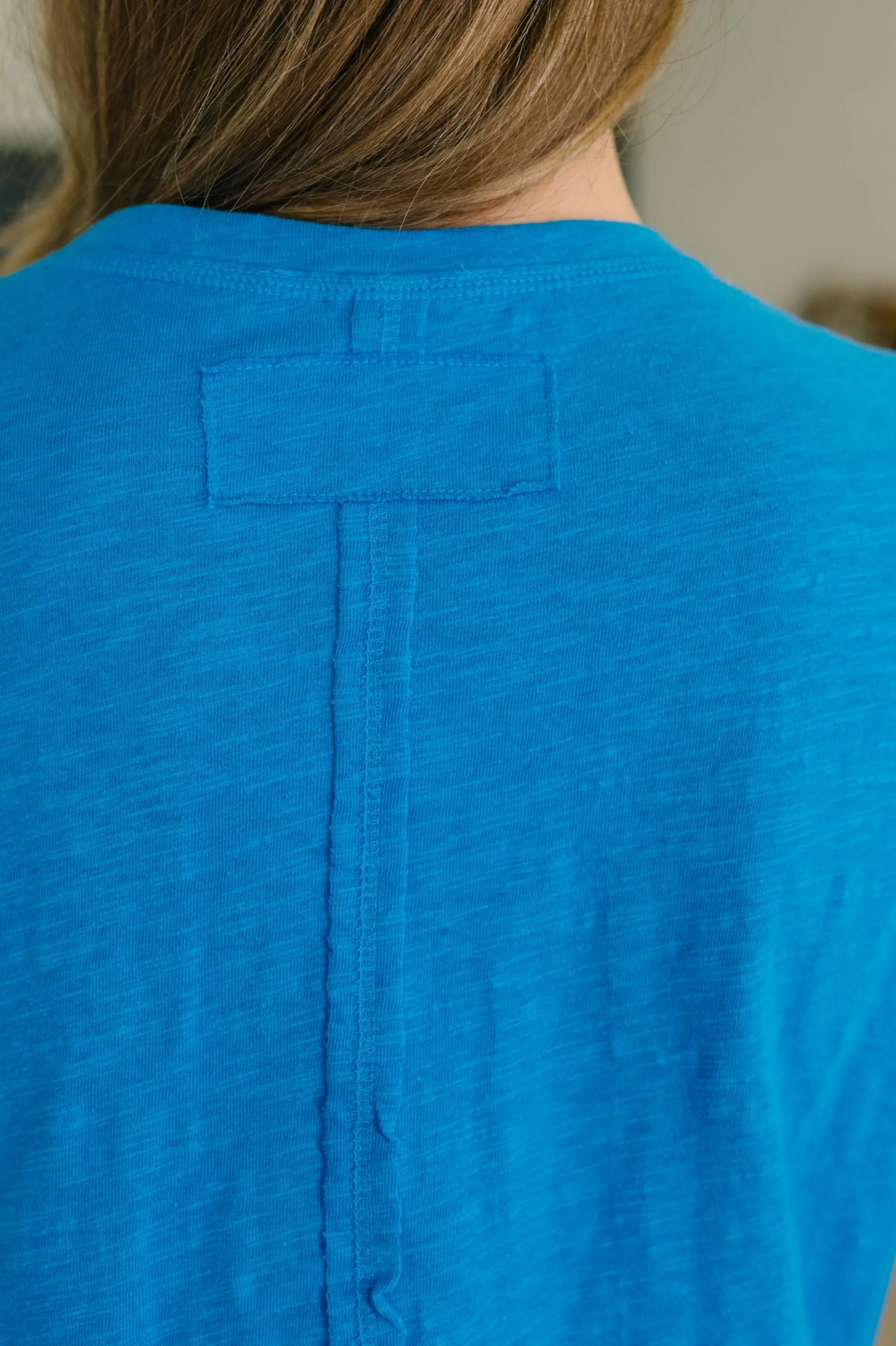 Effortless Edit Cotton Tee in Deep Sky — view 5