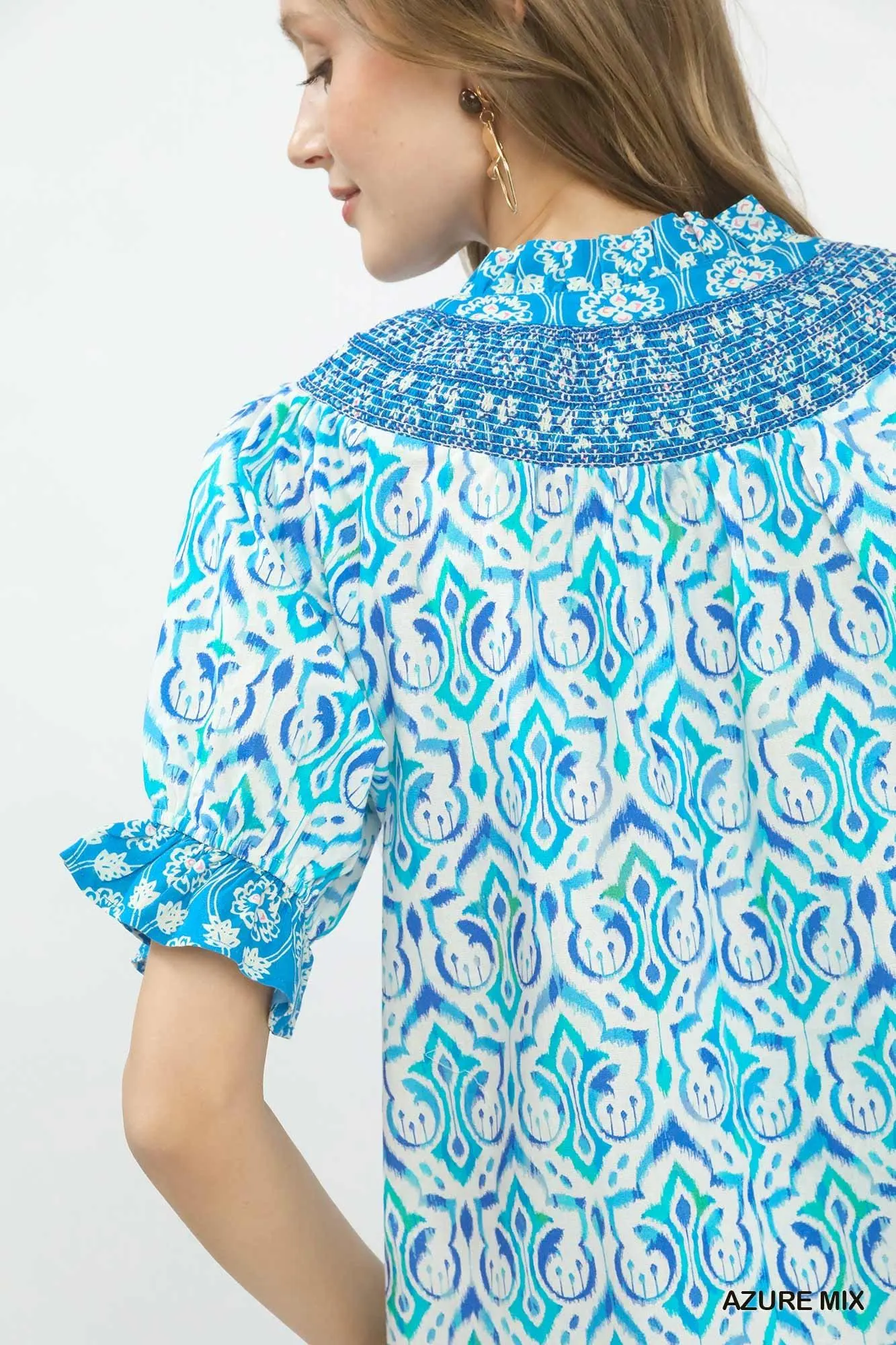 A Day in the Life Smocked Cotton Top — view 4