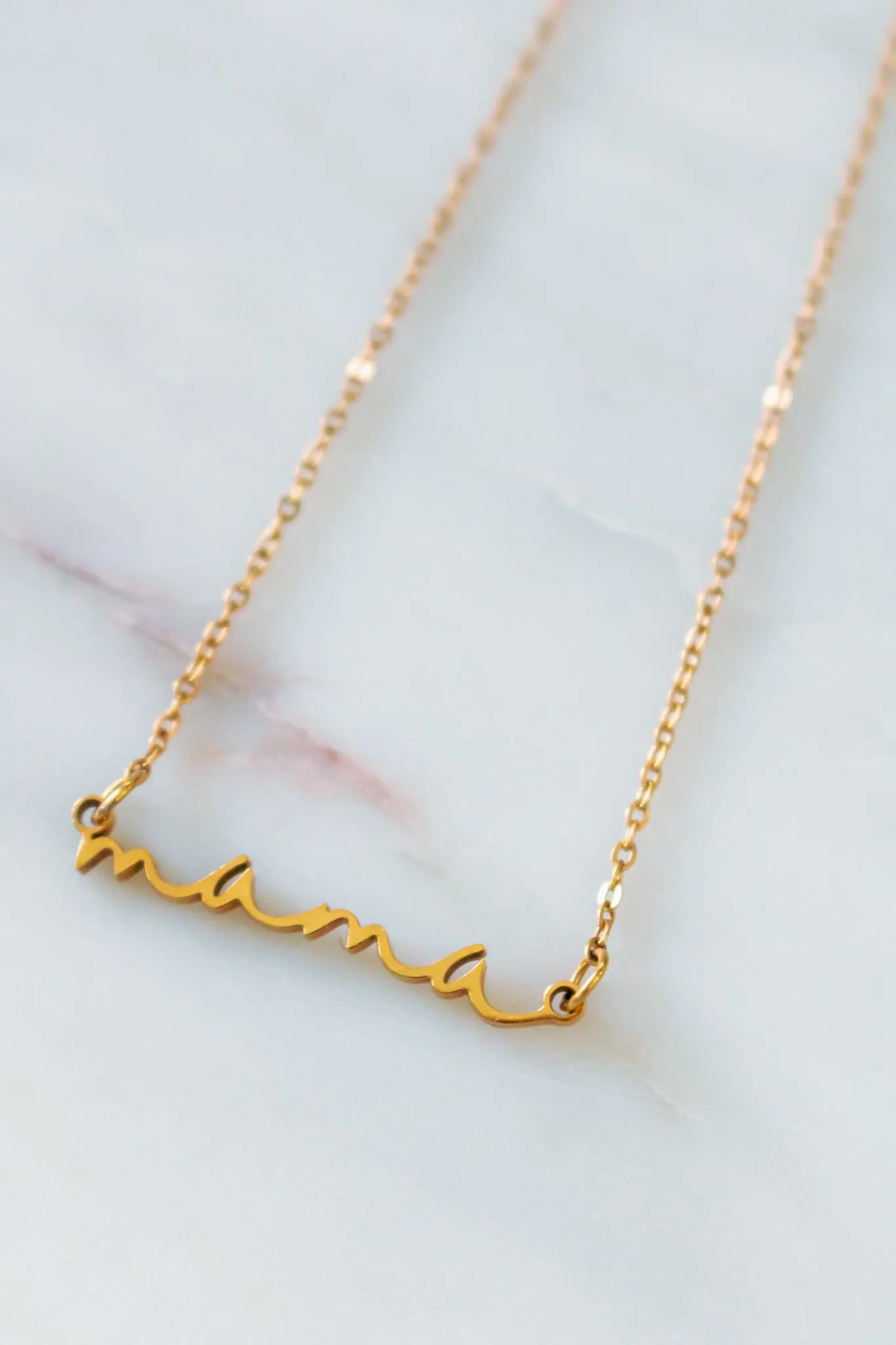 Gift for Mom 18K Gold Mama Necklace