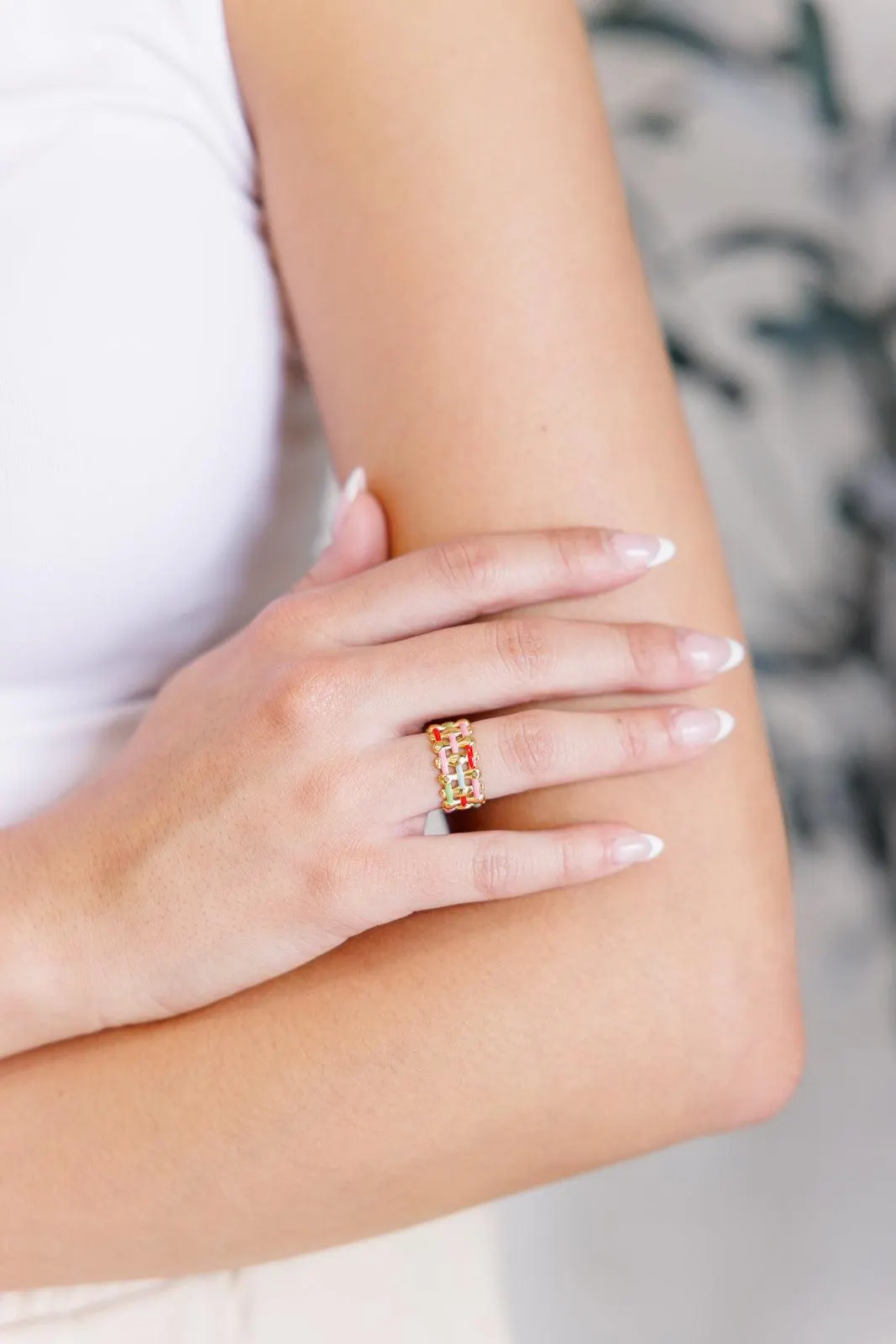 Accessories collection — Woven in Color Ring 18K Gold Plated Stainless Steel