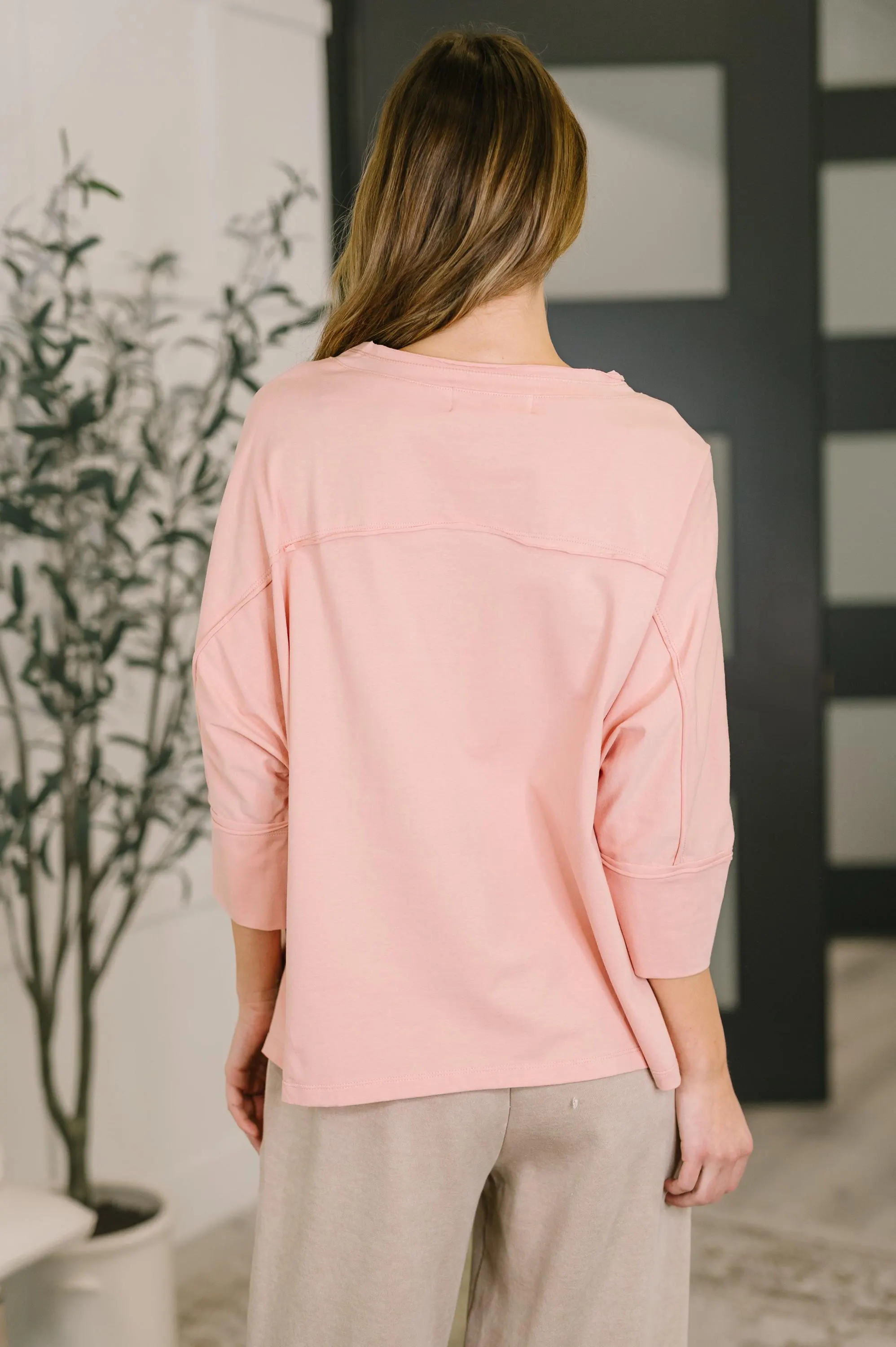 Catch a Star Mixed Print Star Patch Top — view 5