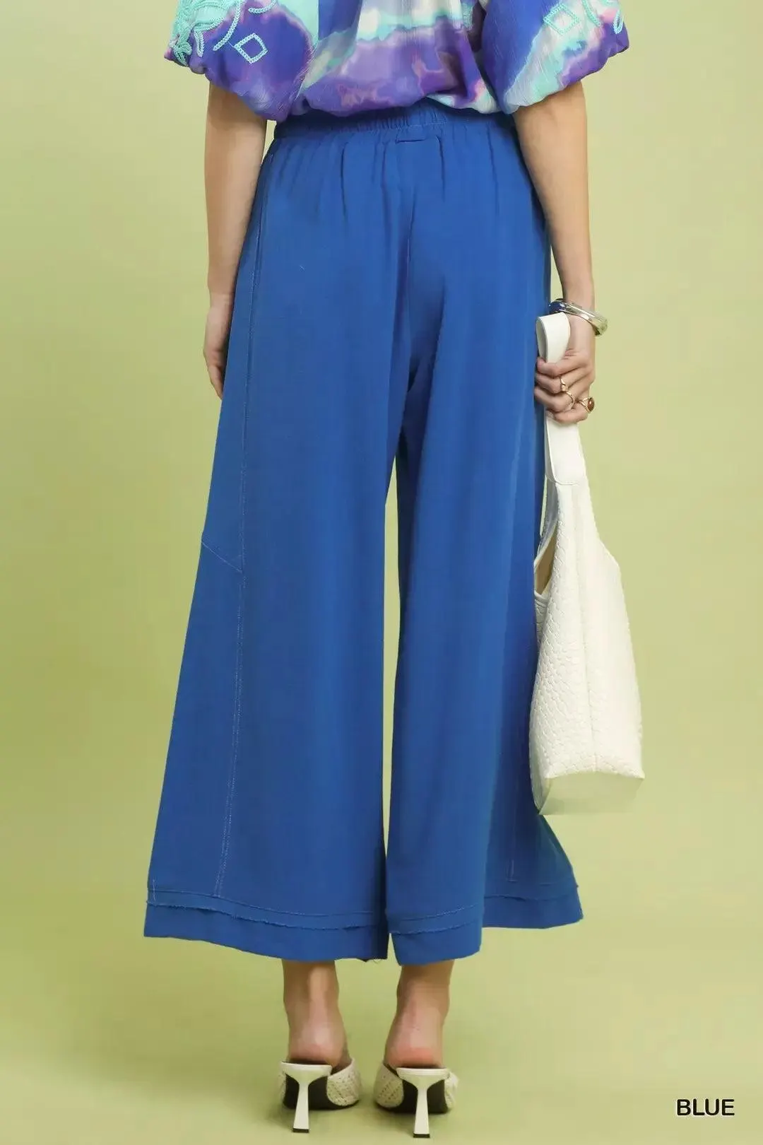 Bluebell Linen Elastic Waist Wide Leg Pants — view 3