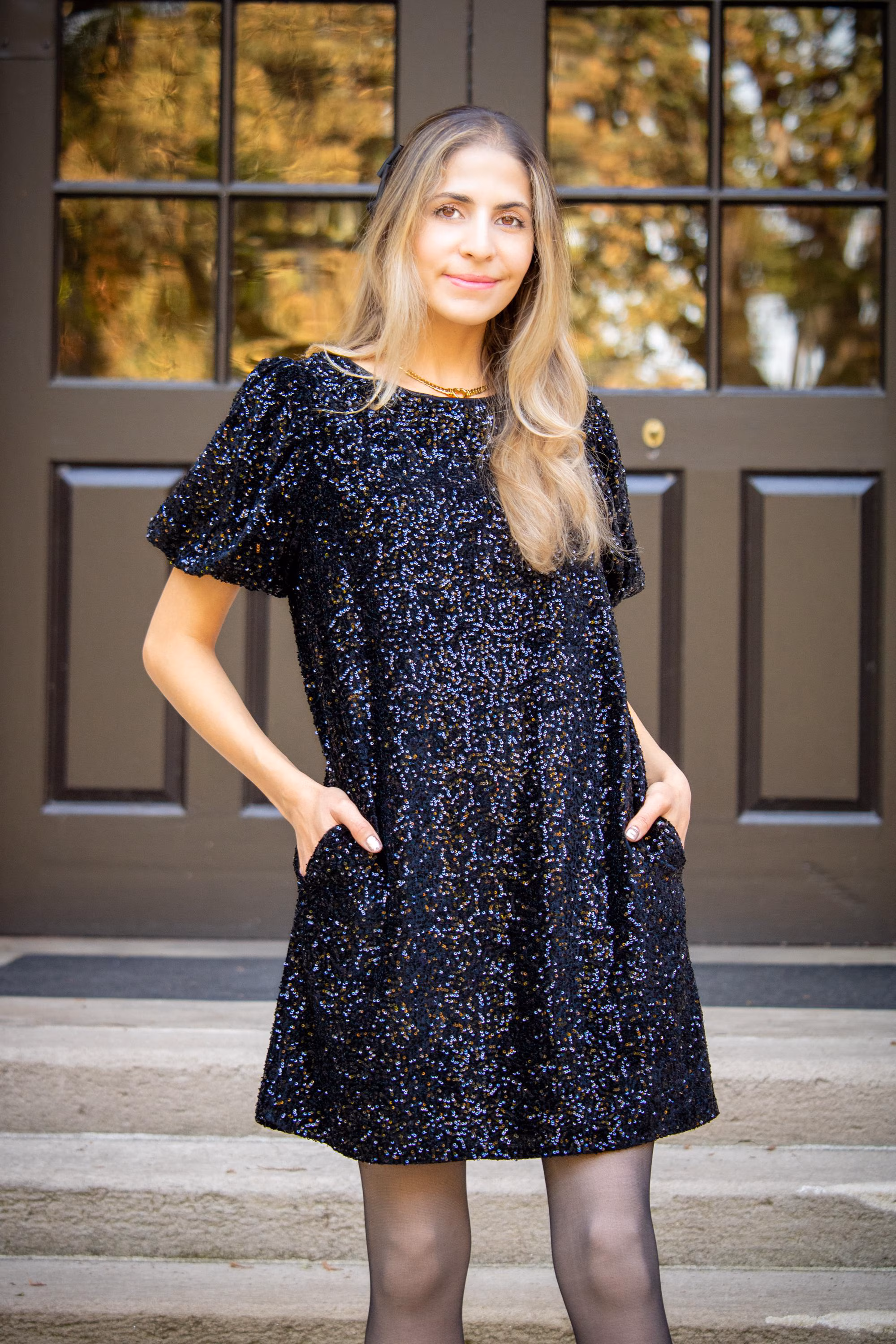 Sequin Dress in Swifty Midnight — view 5