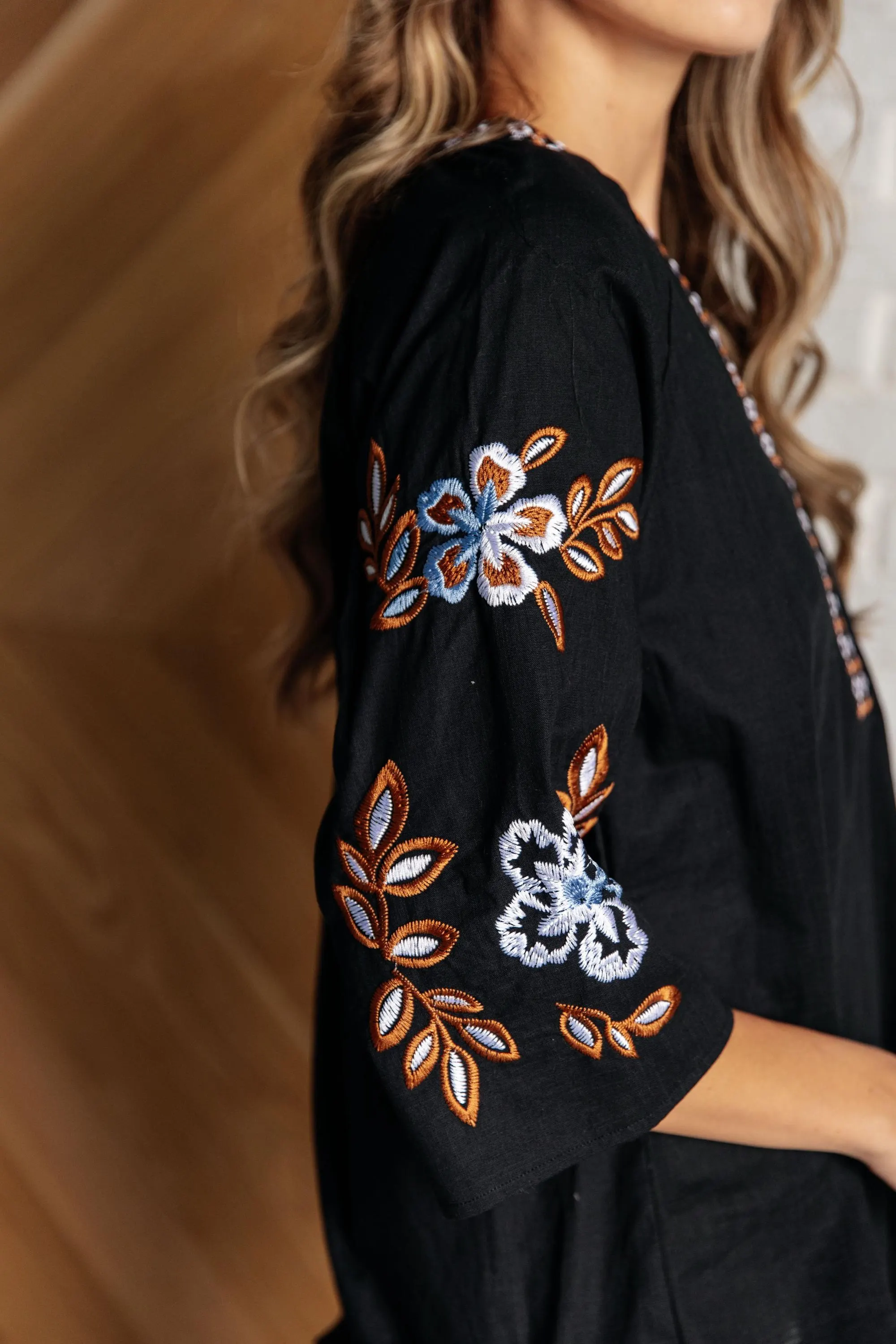 All in Me Embroidered Cotton Blouse — view 2