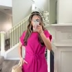 Rosie Linen Scallop Hem Mini Dress — view 2