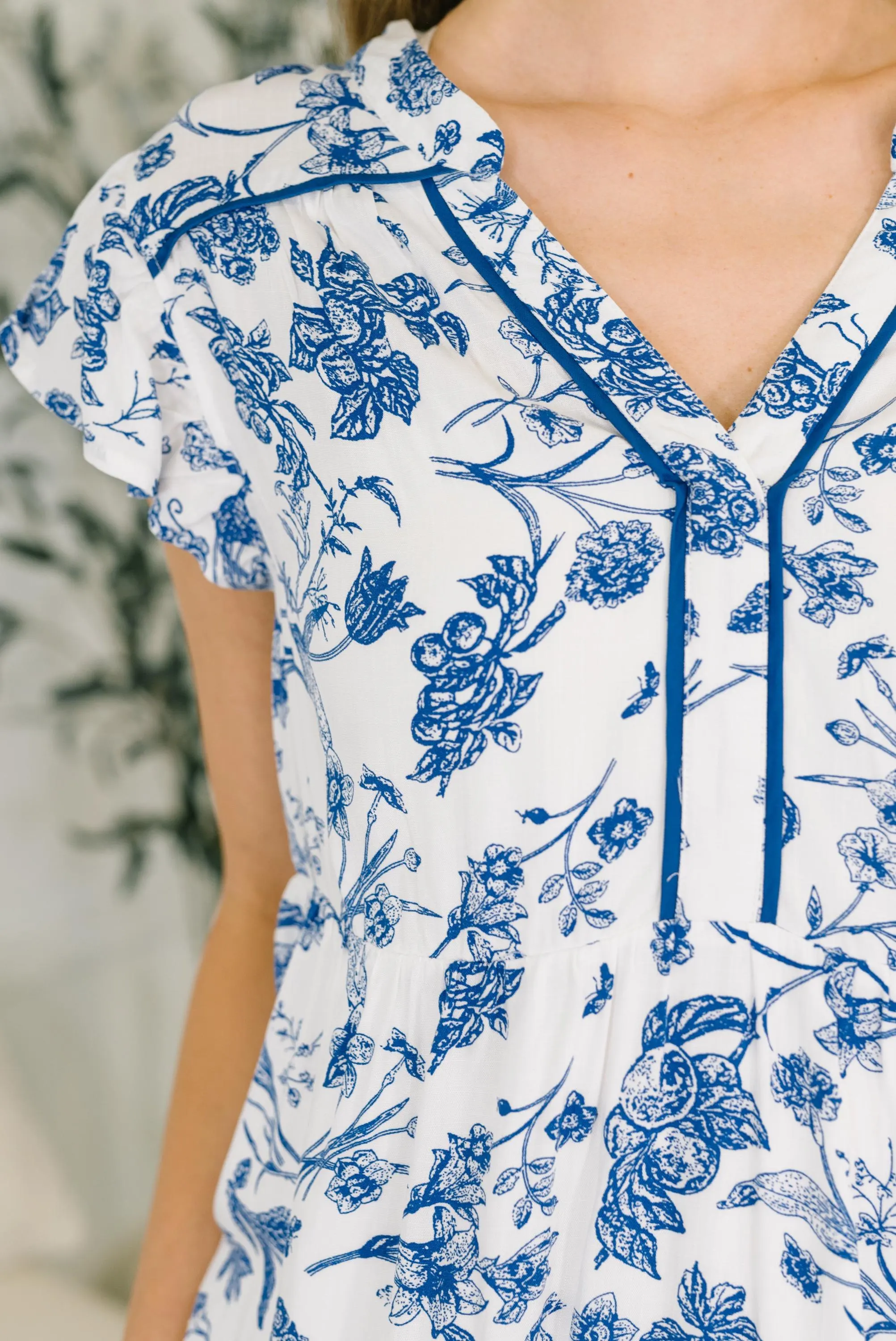The Missing Piece Tiered Flutter Sleeve Dress — view 2