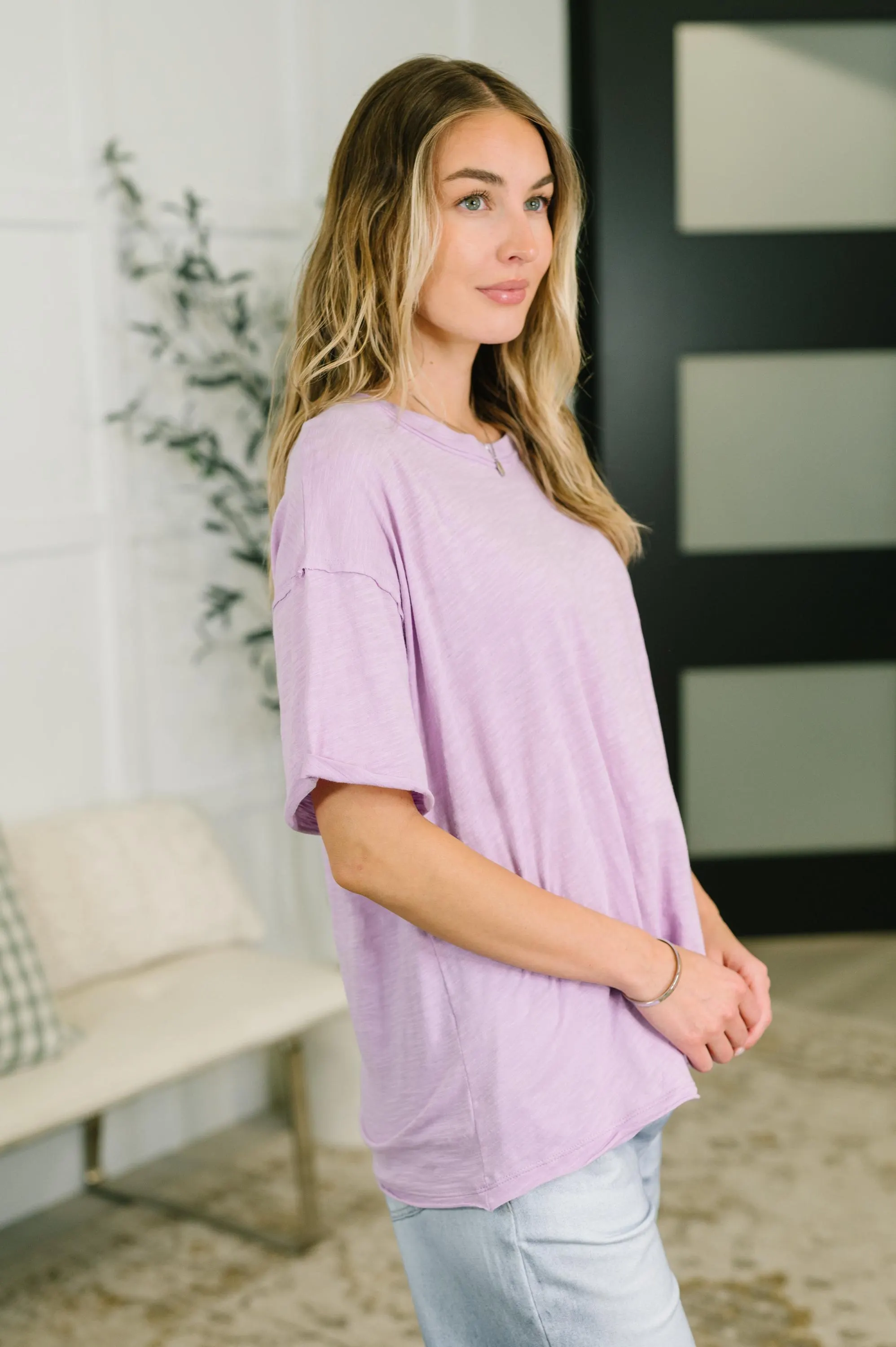 Lilac Daydream Cotton Tee — view 4