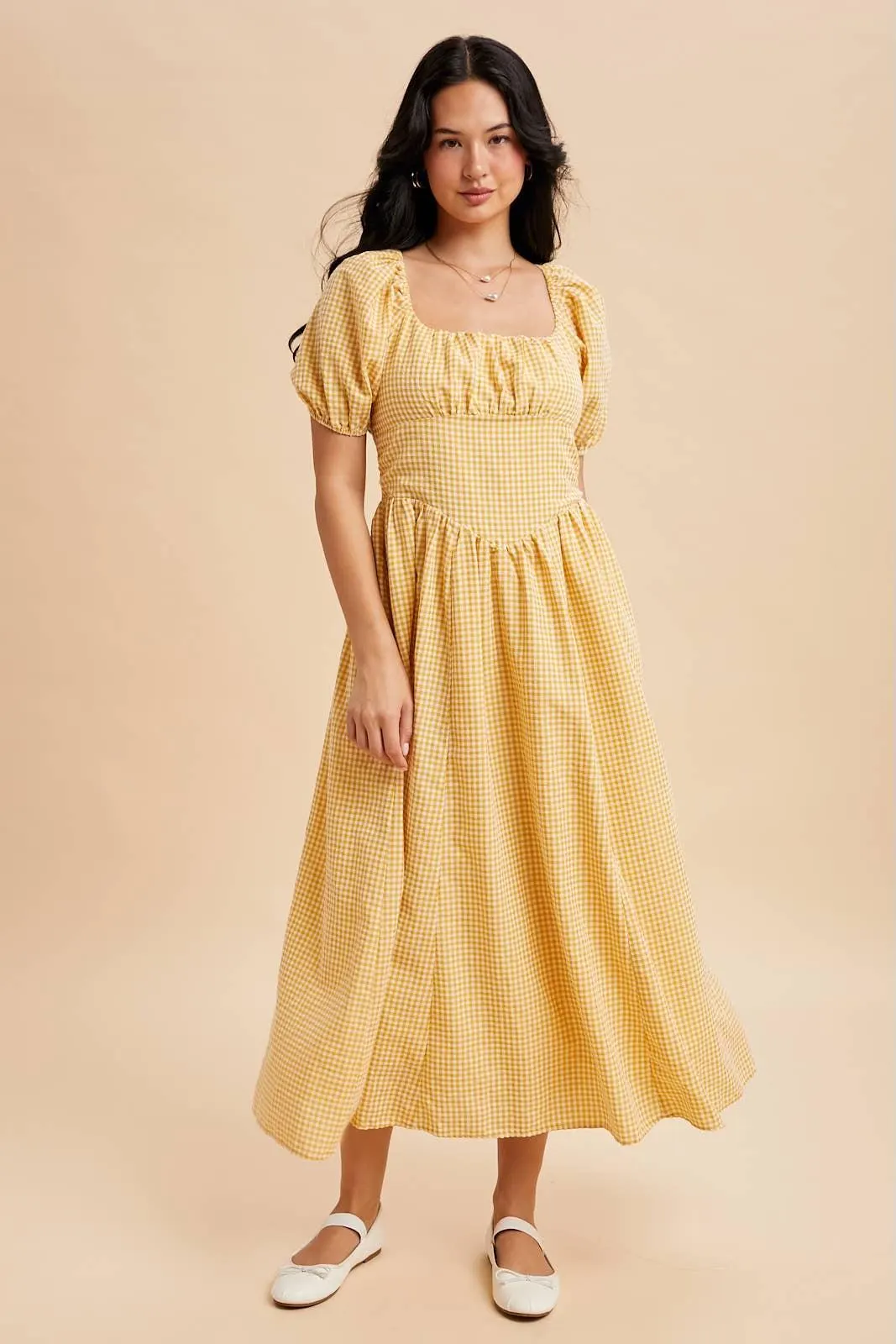 Honey for Your Thoughts Gingham Maxi Dress