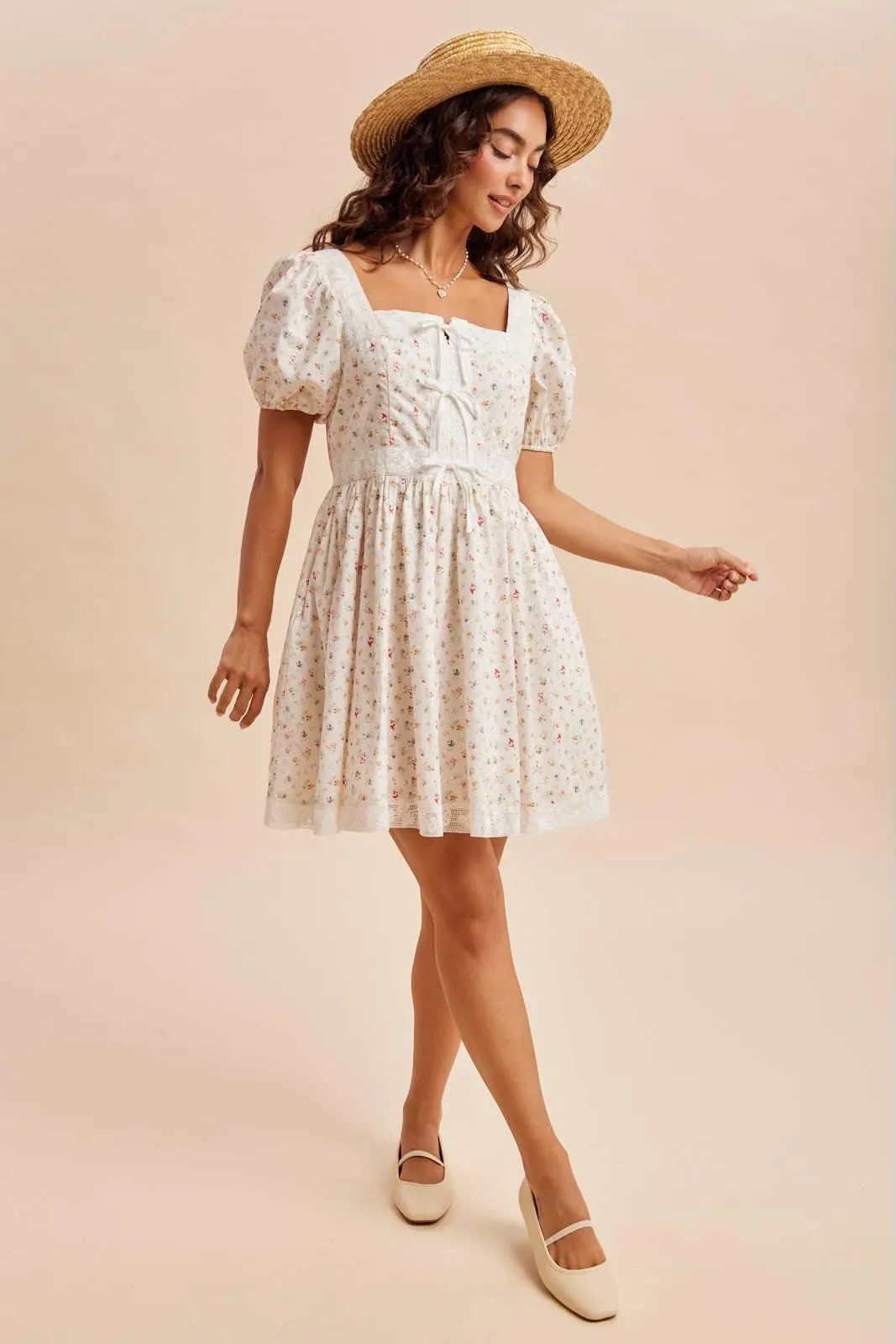 Little Stories Ditsy Floral Mini Dress — view 2