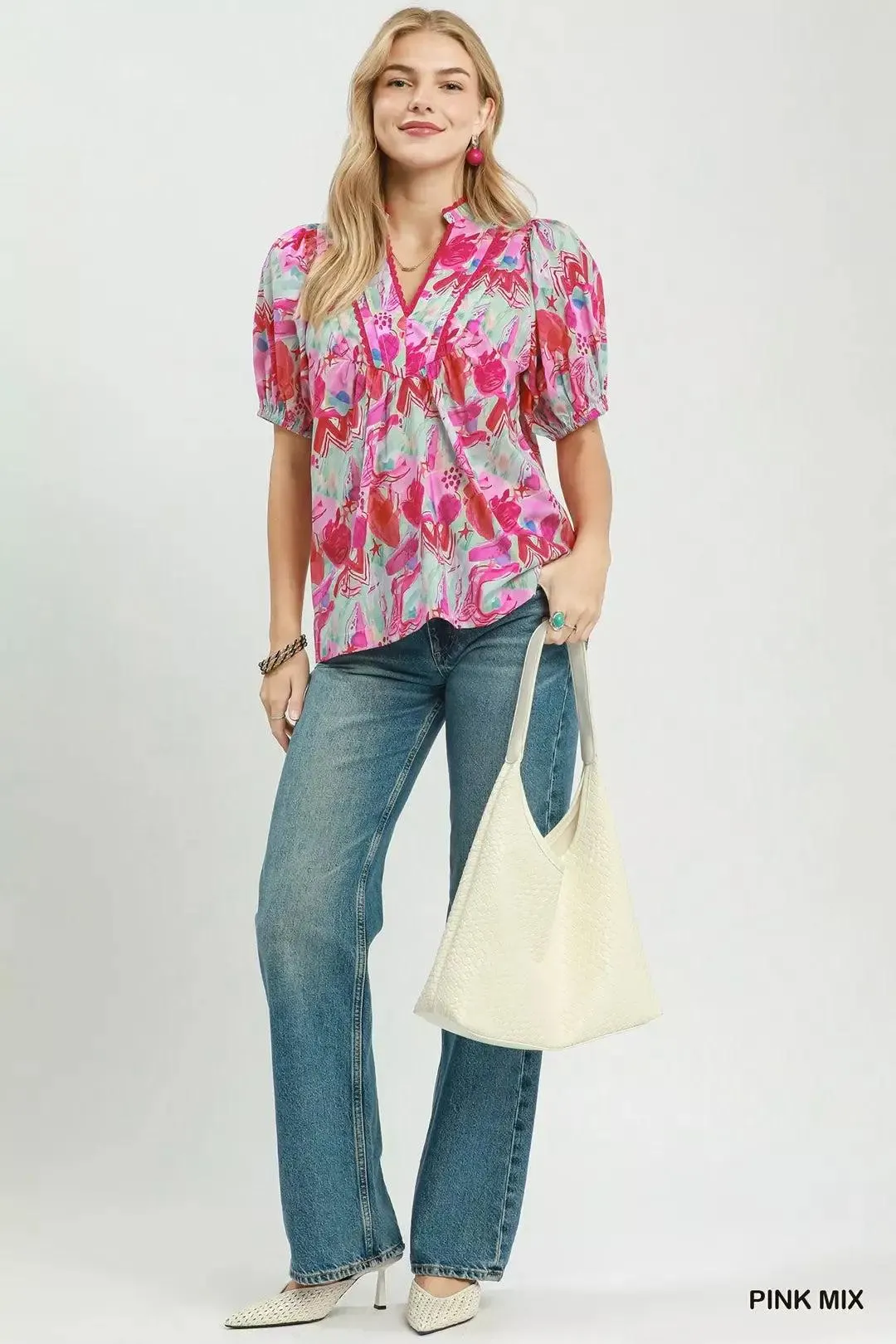 Garden Party Cotton Blouse in Blush — view 5